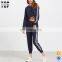 Wholesale side striped slashed crop outdoor lounge set designer women blank tracksuits