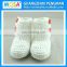 2015 New Fashion Crochet Baby Girls Boots White With Orange Buttons