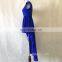 wholesale fashion womens plus size taffeta fabric cap sleeve blue maxi long party dress with floor length