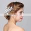 Amelie Hair Jewelry Elegant Enchanted Porcelain Blossom and Rhinestone Barrette Floral Bridal Hair Clip Pearl Women Headpiece