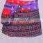 Trivial Print Cotton Fabric Gypsy Wrap Around Skirt With Bag Belt HHCS 140 A