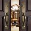All copper Nordic simple villa dual open large door lock conference room door lock solid wood door pure copper door lock