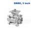 Type 3PC stainless steel switch with platform ball valve 3 inch female thread DN80 2 way actuator ball valve