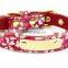 Printed Stainless Steel Iron Sheet Pet PU Collar Leash Training Dog Rope Pet Neck Chain Pet Supplies