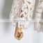TWOTWINSTYLE Casual Hollow Out Women Blouses Stand Collar Lantern Long Sleeve High Waist Print Ruched