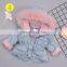 Winter Toddler Baby Girls Hooded Coat Jacket Kids Faux Fur Fleece Warm Thick Denim Warm Costume boys Outwear