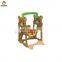 Preschool indoor kids plastic pool slide with swing set