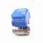 BSP NPT brass ss304 dn15 1/2inch  dn20 12v 24v CWX-25S 2 way motorized miniature ball valve with electric actuator