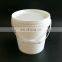 2L/2.5L/4L white PP small plastic pails with lid, plastic bucket with handle, plastic container wholesale for liquids