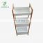 Bamboo three-layer  shelf is suitable for home kitchen, bathroom