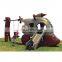 Newest multi-functional Plastic slide and swing kids outdoor garden Toys for sale