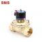 SNS 2W Series Brass Electric Solenoid Valve Normally Closed Water, Air, Diesel  DC12V 24V 110V 220V