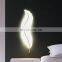 Nordic Modern White Feather LED Wall Lamps TV Background Wall Light For Home Bedroom Living Room Wall Lights