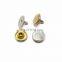 9.5mm Silver Logo Metal Jeans Button