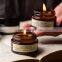 Whole Sales Empty Amber Glass Bottles 5ML 10ML 15ML 20ML 30ML 50ml 100ML 250ML Scented Candle Jar With Lids Holder Home Decor