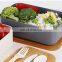 environmentally friendly take away lunch packing boxes with utensil bamboo lids school lunch box for kids