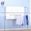 Vertical stainless steel wall mounted clothes hanger rack