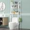 Hot selling multifunctional 3-layer shelf space-saving toilet paper holder with towel rack
