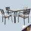 Popular design best price outdoor rattan garden furniture set cafe table and chair used