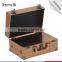 Professional classic golden pvc leather portable rolling makeup vanity case with mirror