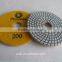 New 7 step wet polishing pads with round edge