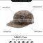 100% Arcylic Flat Brim 5 Panel Camo Military Snapback Cap Wholesale