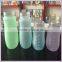 2015 new color change baby bottle,flat bottom glass baby bottle,bpa free silicone coating glass baby bottle