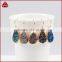 High quality18k Gold plated Blue Druzy Dangle Earring For lady Drop Earrings