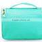 2016 New design custom travel cosmetic bag High quantity bule toiletry bags beautiful women makeup bag