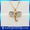 2016 charm custom jewelry pave rhinestone shape elephant pendant necklace P0009