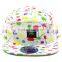Floral Fabric 5-panel Snapback Cap With Woven Lable