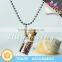 Ball Chain Charm Necklace in Wish Bottle Version Using Natural Stone Pieces