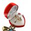 Hot Sales Red Heart-shaped Velvet Jewelry Boxes For Ring,Custom Logo.
