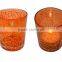 7.3*8.5cm alabaster glass crystal votive candle holder set
