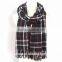 Checked women cashmere checked scarf 180*60