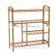 Pure nature bamboo handmade shoe rack,Bamboo 4-tiers shoe rack for shoes showroom