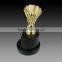 Golden badminton shuttlecock award black K9 crystal base factory direct metal metal gold sport trophy cup                        
                                                Quality Choice