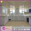 2016 new model elegant pure milk white lacquer kitchen wall cabinet with glass doors design