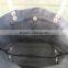 custom large canvs tote bag with leather handle