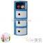 Muti-Function Plastic Storage Cabinet with Sliding Door for Living Room