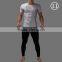 Men Quick Dry Gym Clothing Set Fitness Compression T shirt & Pants Suit Men Bodybuilding Gym Compression Sportswear