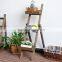 Flower potted plant rack reinforced durable wooden garden flower shelf rack