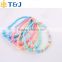 2015 hot sale candy colors pearl necklaces baby girl infant kids cute Handmade jewelry necklace Fashion jewelry