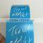coated paper square shape sticker label rol printing