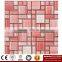 IMARK Pink Color Hand Painting Crystal Glass Mosaic Tiles for Wall Backsplash Code IVG8-043