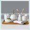 white hotel and family bathroom accessory sets