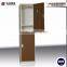 vertical brown storage cabinet locker