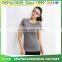 Custom high quality women's gym fittness sport t shirt ladies blank sport t shirt
