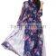 2016 new women's dress code and Print Chiffon Dress