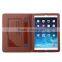 Top quality crystal pattern genuine leather for ipad air case with belt clip